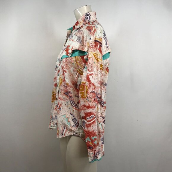 VINTAGE MINE & BILLS OUTFITTERS - WOMEN'S LARGE - WESTERN BUTTON SHIRT 90'S - Picture 2 of 5